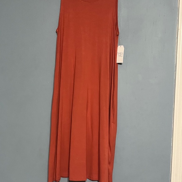 SELLING TIME & TRU TENT DRESS SIZE SMALL COLOR ORANGE 🍊 SLEEVELESS NWT - Picture 9 of 14